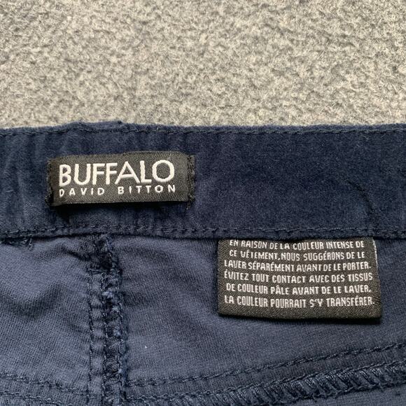 Buffalo David Bitton Jeans Womens 2/26 Navy Velvet Mid Rise Stretch Skinny Ankle - Picture 7 of 12